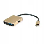 USB-C dokipunkt 4K HDMI, 2 x USB, 1 x USB (kuldne)