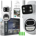 V&auml;line IP-kaamera WiFi-ga, 2 objektiivi, 8 MP, 270&deg; p&ouml;&ouml;ratav, j&auml;lgimisfunktsiooniga
