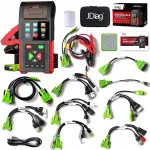 Mootorrataste diagnostikaseade OBD2 koos 34 tootemargi adapteritega ABS ECU