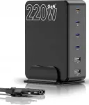 Laadimisjaam FAMILAHA H118 GAN3, 220W, 6 pistikut, sobib Apple ja Samsungile