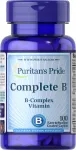 Toidulisand Puritans Pride B-Complex, 100 kapslit