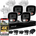 4 kaameraga 8Mpx 4K WiFi valge IR heli videovalves&uuml;steem
