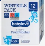 Babylove Sensitive mandlil&otilde;hnalised niisked salvr&auml;tikud, 960 tk