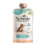 M&auml;rg kassitoit s&uuml;leliikidele SCHESIR Kitten Care 0-6 tuunikalap&uuml;reega, 150 g