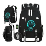 Sportlik seljakott valguskirjaga, USB pesaga, 44 cm
