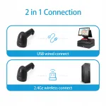Juhtmevaba 2.4G v&ouml;&ouml;tkoodilugeja USB &uuml;hendusega
