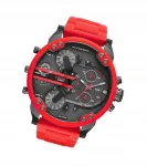 Meeste kell Diesel DZ7370, punane rihm, must kellaplaat, 57 mm, karbiga