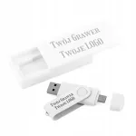 USB m&auml;lupulk TWISTER BOX 8GB, USB-C, graveeritud logoga &ndash; ristimiseks, armulauaks, pulmadeks