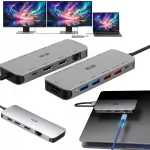 USB-C dokijaam HDMI, LAN (RJ-45), DisplayPort, USB 3.0 ja helipistikutega