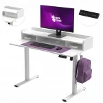 Reguleeritav kirjutuslaud 120x60 sahtliga, USB-pistikuga ja m&auml;lufunktsiooniga Spacetronik