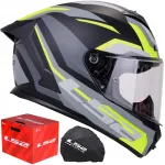 Motorratturi kiiver LS2 Rapid III FF820 Hyper Fluo Pinlock s&uuml;steemiga, ECE R 22.06