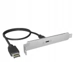 USB jagaja ICY BOX, 2 porti, tagumine paneel, USB Type-C