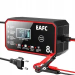 Automaatne 8A 12V akulaadija LCD-ekraaniga ja taastamisfunktsiooniga