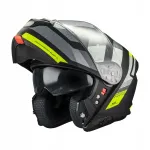 Motomatkuri kiiver MT GENESIS SV STROKE B13, must/fluorestseeruv, suurus XL