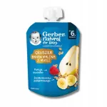 Puuviljap&uuml;ree GERBER, pirn, banaan, m&uuml;sli, alates 6 kuud, 90 g