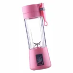 Roosa kaasaskantav puuviljakokteilide blender