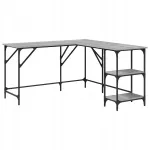 Kirjutuslaud, hall sonoma tamme toon, 139x139x75 cm, kiudplaadist
