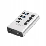 USB-jaotus LogiLink 4x USB 3.2 Gen1 sisse-/v&auml;ljal&uuml;litusnuppudega