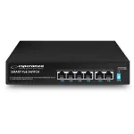 PoE l&uuml;liti, 4x PoE, 2x uplink RJ45, 10/100/1000 Mbps, 65W, kuni 300 m, sobib kaameratele