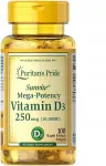 D3-vitamiin Puritan Pride 250mcg 100 kapslit
