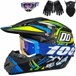 Laste t&auml;isn&auml;o motokrossi komplekt: kiiver, prillid, kindad, mask
