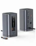 USB-C dokk 11-&uuml;hes, 3 monitorile, 4K HDMI, DP, s&uuml;learvutile