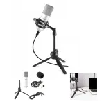 USB stuudioklassi mikrofon statiiviga, sobib m&auml;ngijatele ja YouTube'ile