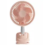 Mini lauaventilaator klambriga, 360&deg; p&ouml;&ouml;ratav, roosa