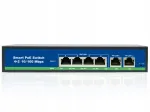 V&otilde;rgul&uuml;liti, 4 PoE porti, 2 uplink porti, 100 Mb/s