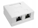 Kahepoolne RJ45/8P8C STP pistikukast, varjestatud, Cat.5E, pinnale paigaldatav, LSA &uuml;hendused