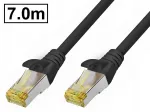 V&otilde;rgukaabel Cat.6A, varjestatud PIMF, RJ45-RJ45, 7 m, must, AWG26, vask