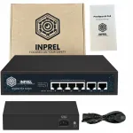 INPREL INP-6-4GT-60 6-pordiline v&otilde;rgu l&uuml;liti (4+2), PoE, 10/100Mbps