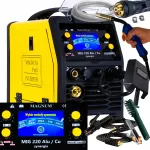 Keevitusmasin MAGNUM MIG 220 ALU CU SYNERGY MMA/TIG, 230V, 200A, IGBT, 3in1
