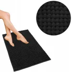 Vannitoa vaip BLACK SOFT 50x80 libisemiskindel, kohev, h&auml;sti imav