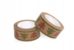 Kleepuv pakketeip &bdquo;CHRISTMAS TREES&ldquo;, kraft-paber, 48 mm, 60 yd