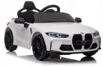 Laste elektriauto BMW M4, 12V, 2x45W, valge, nahast iste