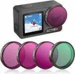 Magnetfiltrite komplekt DJI Osmo Action 5 Pro (ND8, ND16, ND32, CPL), 4 tk