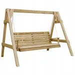 Puidust aia kiik, 205x150x157 cm, looduslik toon