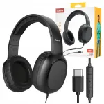 K&otilde;rvaklapid Hama Fun mikrofoniga, juhtmega, mustad, USB-C