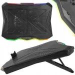 S&uuml;learvuti jahutusalus 17" LED RGB valgustusega, reguleeritav, vaikne