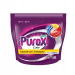 PUROX TriCaps pesukapslid v&auml;rvilisele pesule, 58 tk, 13 g, doypak pakend