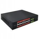 L&uuml;liti Qoltec PoE, 16x RJ45, 250W, SFP Gigabit uplink, Fast Ethernet