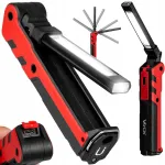 Laaditav LED COB t&ouml;&ouml;koha taskulamp magnetiga, USB ja konksuga