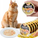 UniQ Pets m&auml;rg kassitoit kanaliha ja k&ouml;&ouml;giviljasupiga, 8 x 30 g
