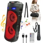 Kaasaskantav 16W karaoke k&otilde;lar Bluetooth 5.0, USB, AUX, FM, TWS ja mikrofoniga