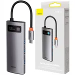 USB-C HUB adapter BASEUS 5-in-1 HDMI 4K, USB 3.0 ja PD 100W dokiga