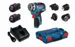 BOSCH GSR 12V-35 FC kruvikeeraja, 2 x 2,0Ah aku, laadija ja L-Boxx kohveriga