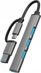 USB-C jagaja 4-in-2 USB 3.0 ja 2.0 &uuml;hendusega, MacBook Pro/Air jaoks
