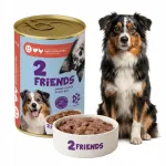 M&auml;rg koeratoit 2 Friends linnulihaga t&uuml;kkidena kastmes 1240g