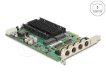 Delock 86054 PCI Express x4 kaart 4x M12 Gigabit LAN PoE+